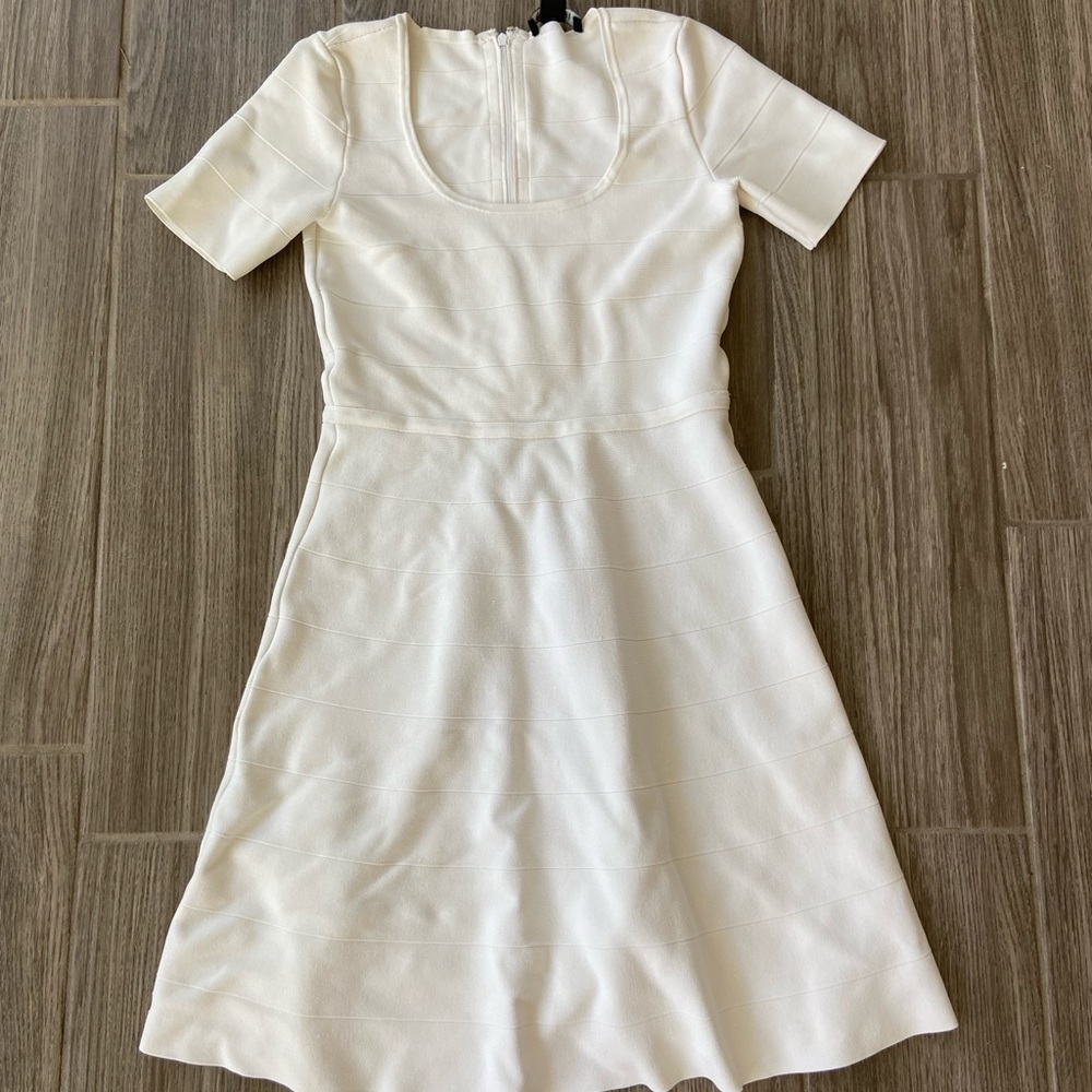 White House Black Market White Scoop Neck Dress